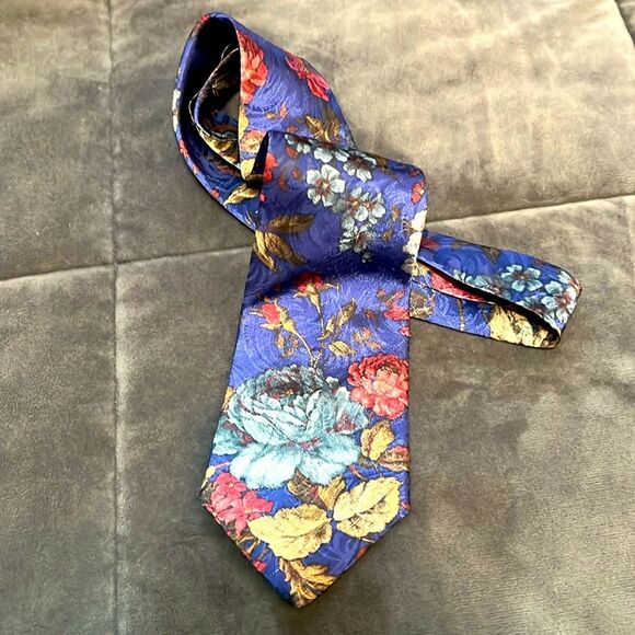 Editions by Van Heusen Floral Tie Formal Prom Special Occasion Wedding USA Men - Picture 1 of 5